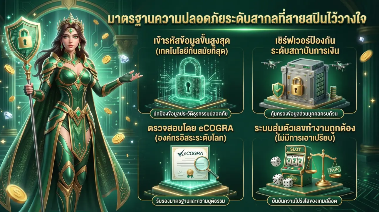 มาตรฐานความปลอดภัยระดับโลก มั่นใจ โปร่งใส 100%