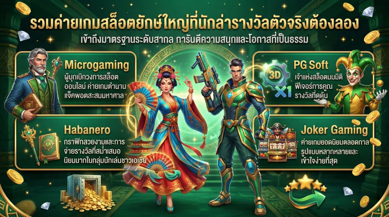 รวม 4 ค่ายสล็อตระดับโลก แตกหนัก จัดเต็ม สายปั่นห้ามพลาด!