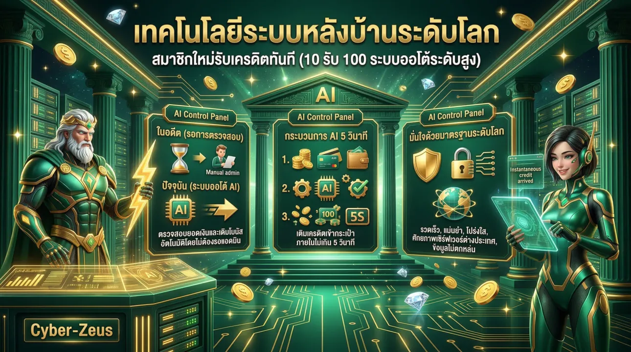 ระบบออโต้ AI 2026 ฝากปุ๊บ รับเครดิตทันที