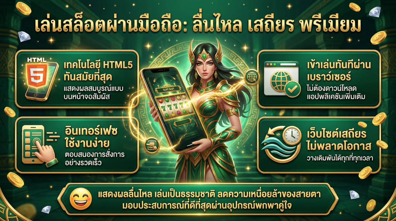 ใช้งานผ่านมือถือที่เน้นความลื่นไหลและเสถียรภาพ